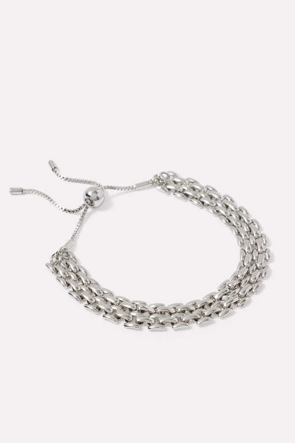 everve Benson Mesh Pull Bracelet Silver