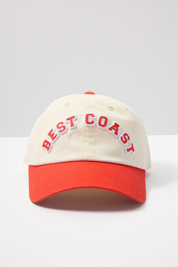 everve Best Coast Baseball Hat Red/Natural