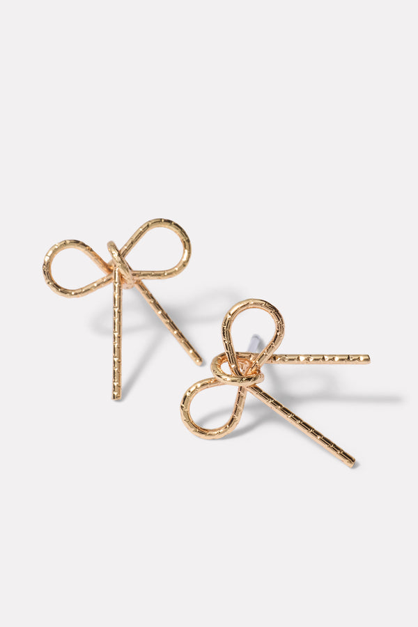 Everve Betty Bow Earrings Gold