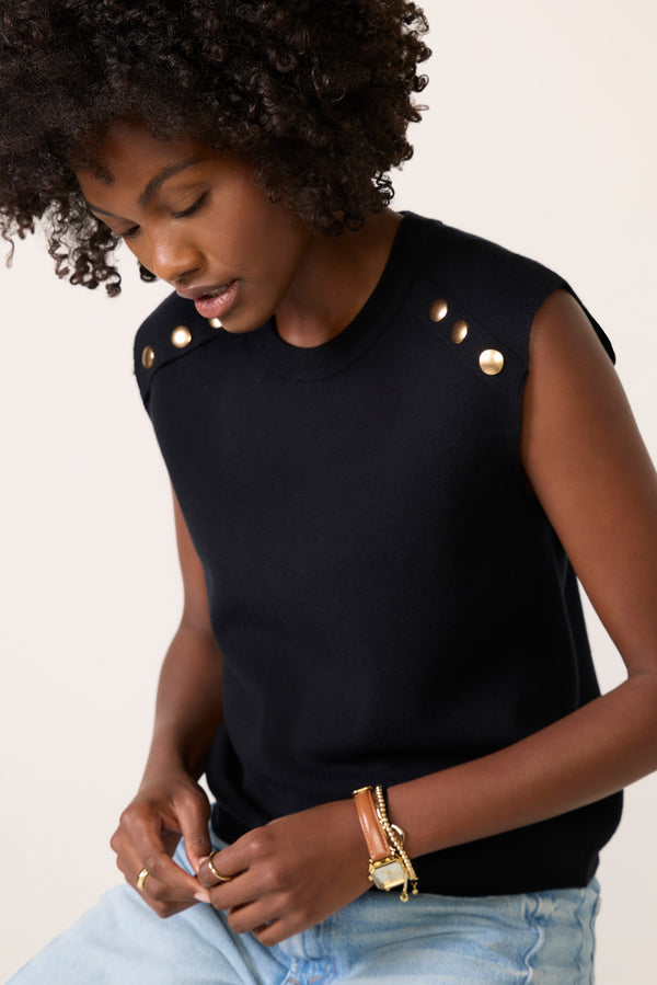 Everve Bevan Crew Neck Sweater Black