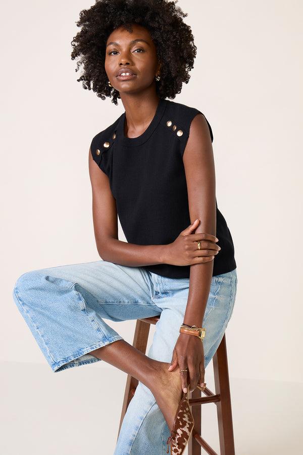 everve Bevan Crew Neck Sweater Black