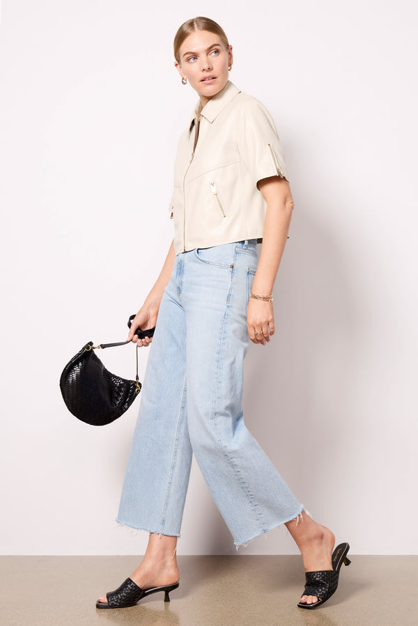 Everve Billie Half Sleeve Moto Dove