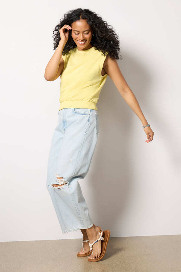 Everve Billie Sweatshirt Tank Sunshineyellow