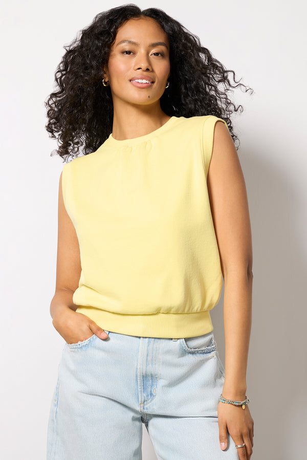 Everve Billie Sweatshirt Tank Sunshineyellow