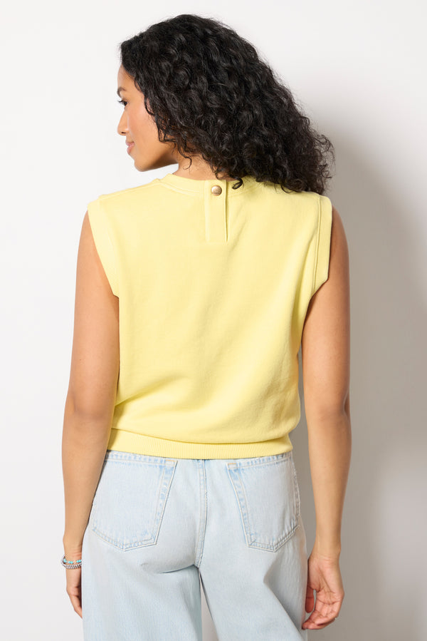 Everve Billie Sweatshirt Tank Sunshineyellow
