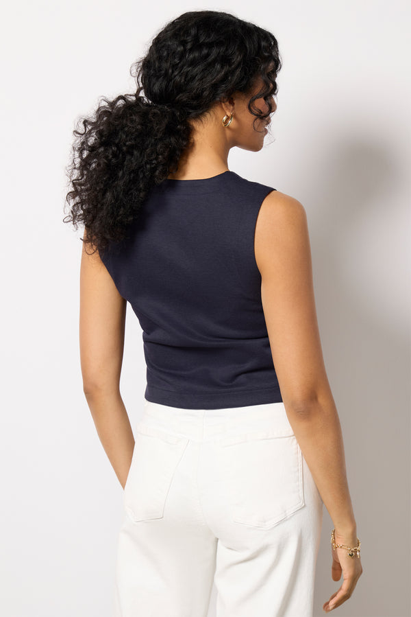 Everve Blair Ponte Vest Navy