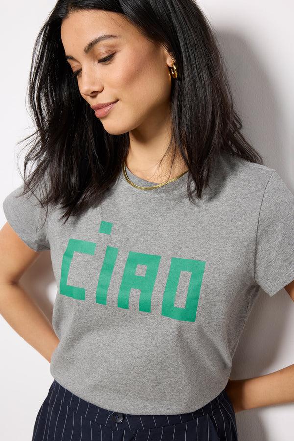 Everve Block Ciao Classic Tee Greymelange
