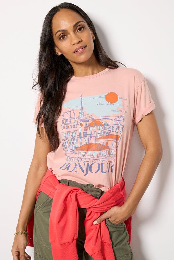 everve Bonjour Tee Vintageapricot