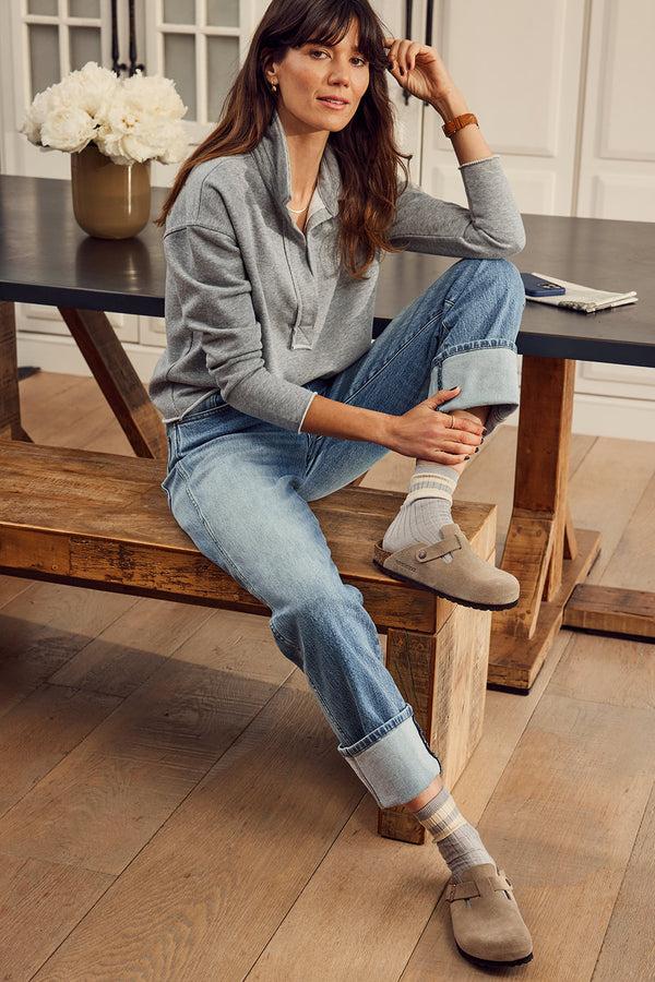 Everve Boston Clog Suedetaupe