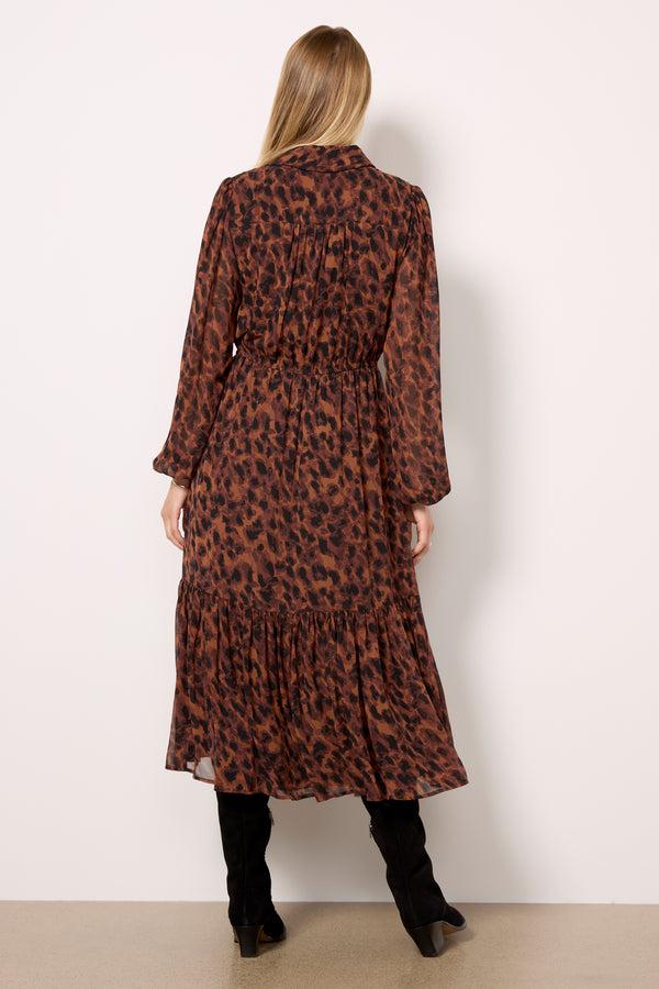 Everve Bowie Button Front Dress Animal
