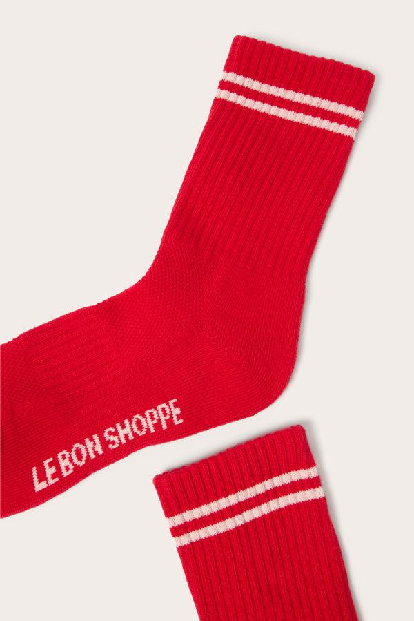 Everve Boyfriend Socks Red