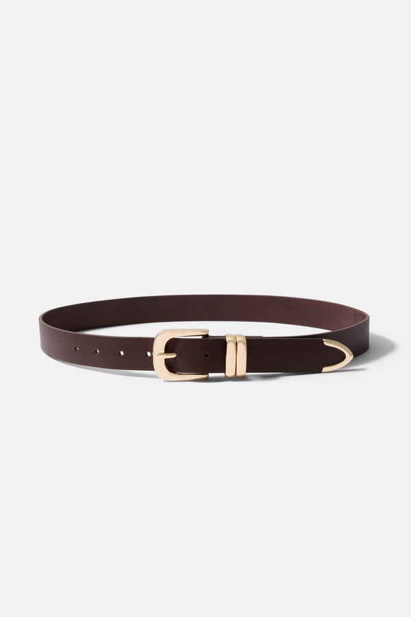 everve Brantley Belt Chocolate/Gold