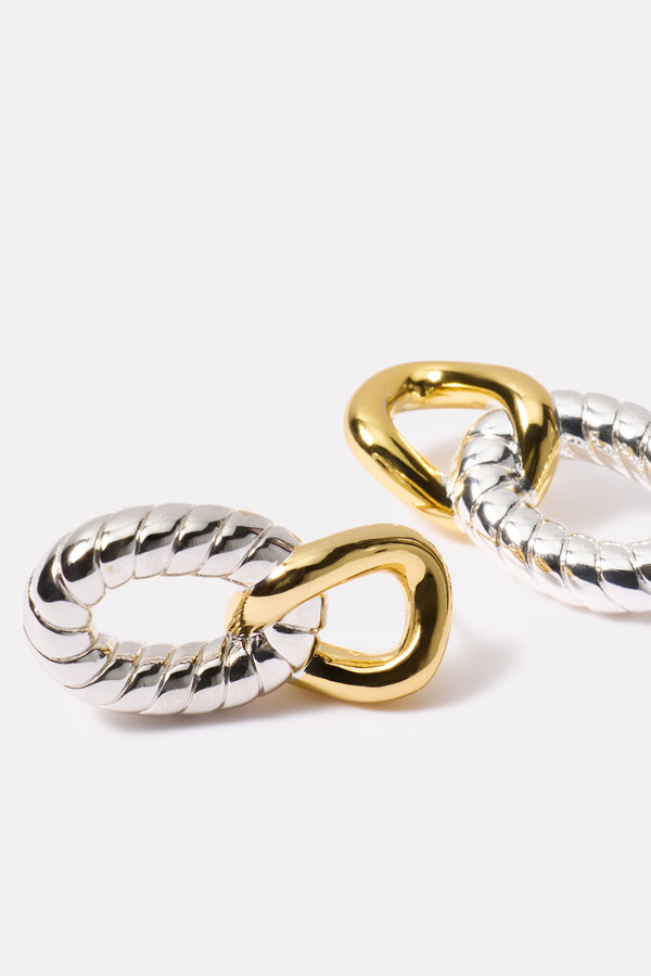 Everve Bristol Two Tone Earring Gold/Silver