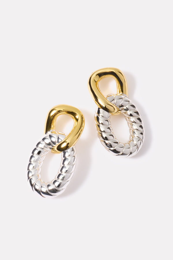 everve Bristol Two Tone Earring Gold/Silver