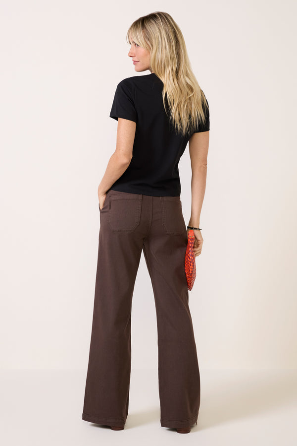 Everve Brooklyn 31` W/ Wide Waistband Richchocolate