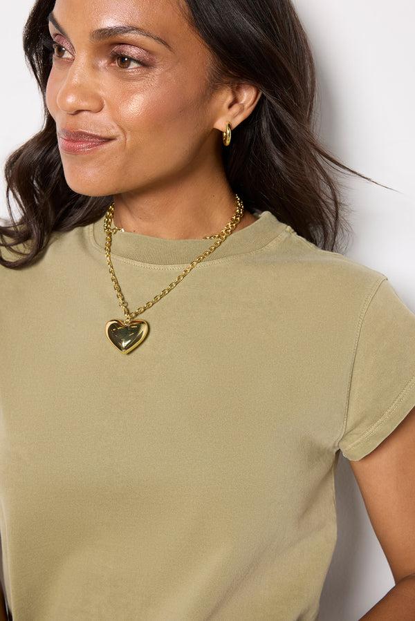 Everve Bryce Cap Sleeve Tee Cholla