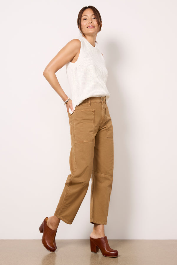 everve Brylie Barrel Leg Pant Clove