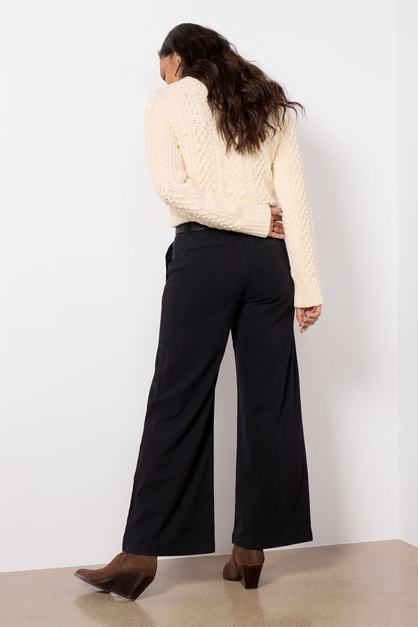 Everve Caden Wide Leg Superblack