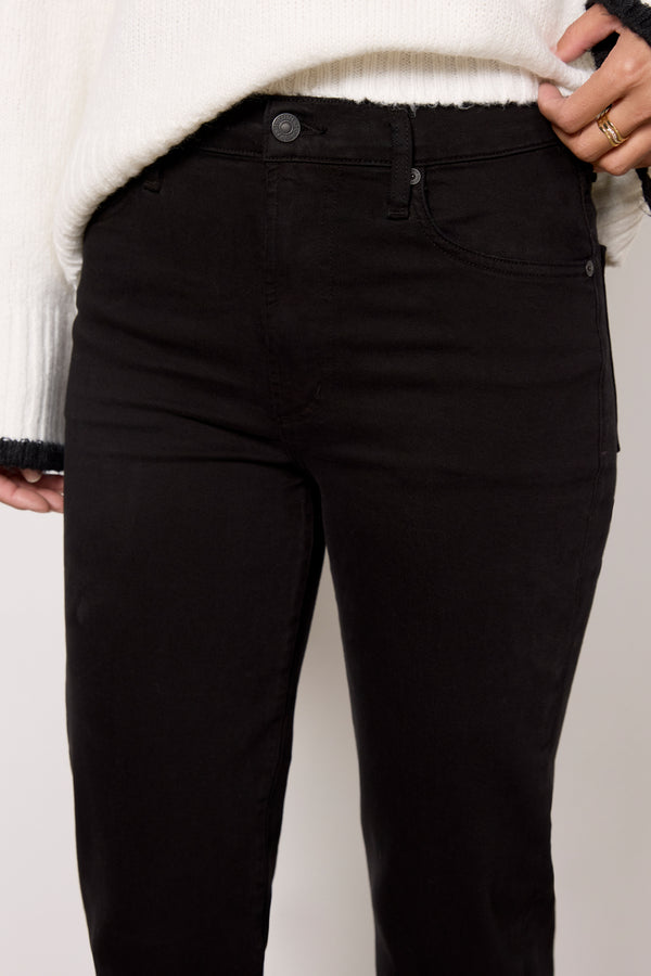 Everve Caia High Rise Straight Jean Plushblack