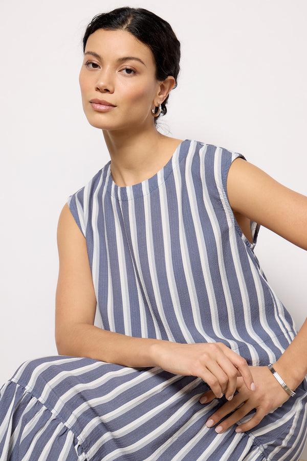 everve Cali Stripe Shell Bluemarinastripe