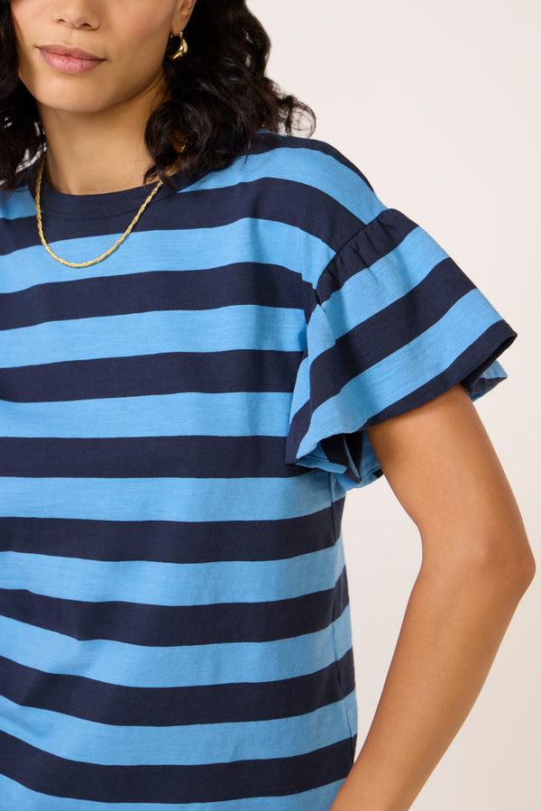 Everve Camille Ruffle Sleeve Top Rugby