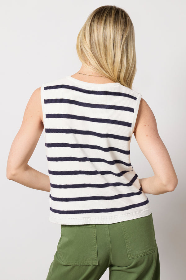 Everve Capri Lady Like Vest White/Navy