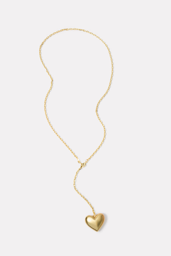 Everve Carina Heart Drop Necklace Gold