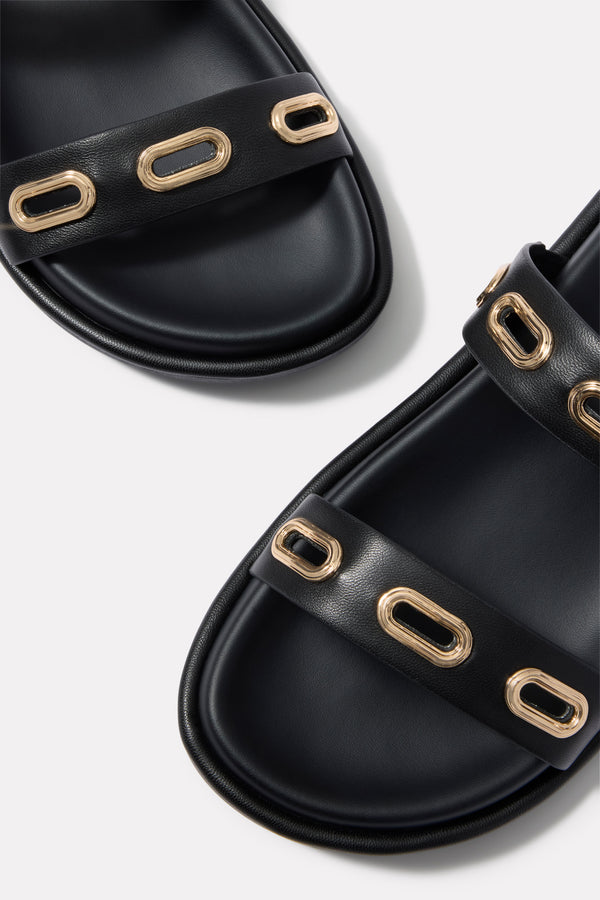 Everve Carmen Slide Sandal Black