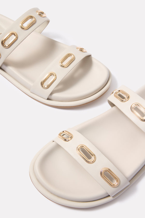 Everve Carmen Slide Sandal Ivory