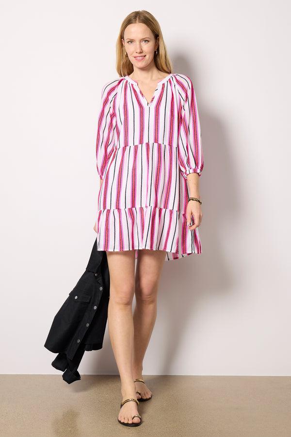 everve Cassidy Dress Pink/Redstripe