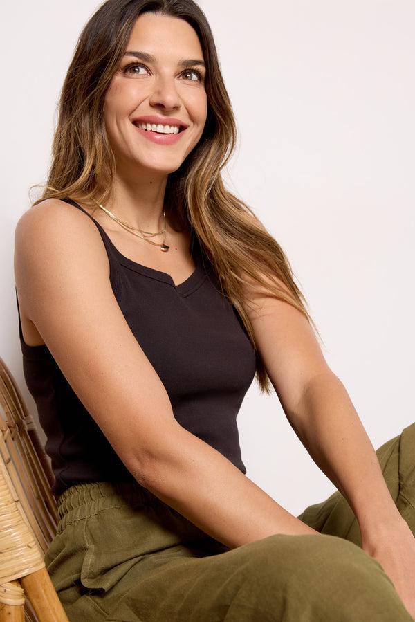 everve Cassie Binded Tank Black