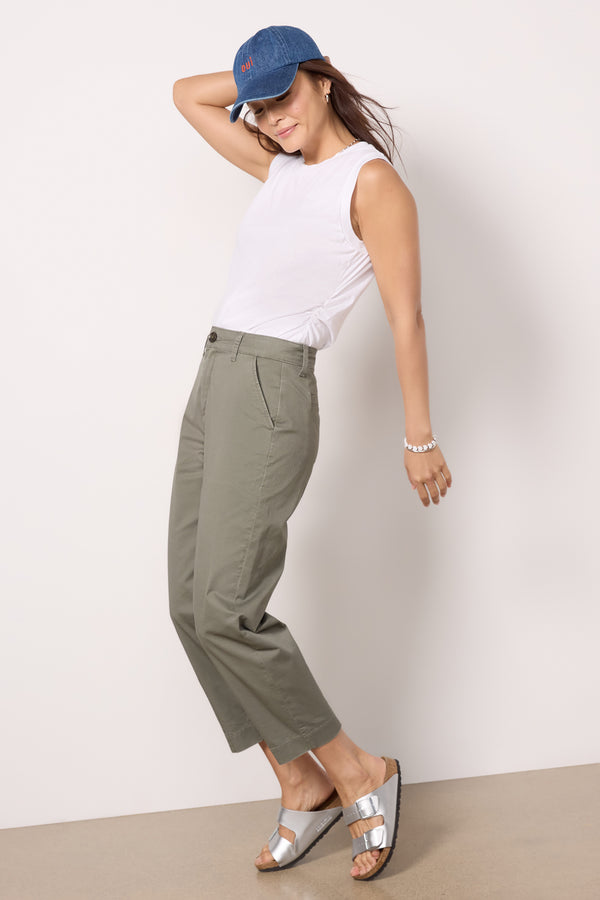 everve Cassie Chino Pant Army