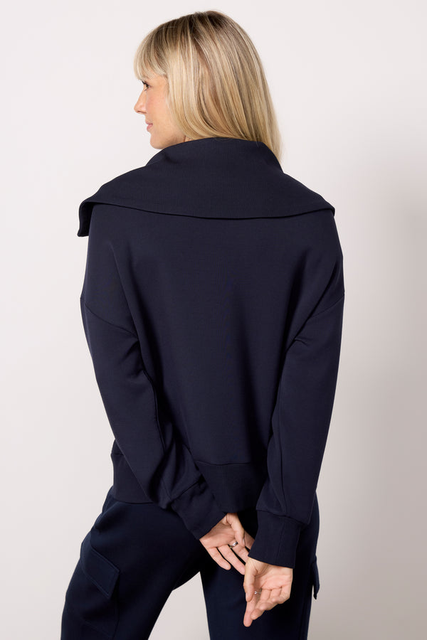 Everve Catherine Half Zip Sweat Navy