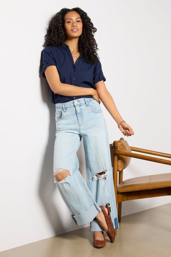 Everve Channing Shirt Navy