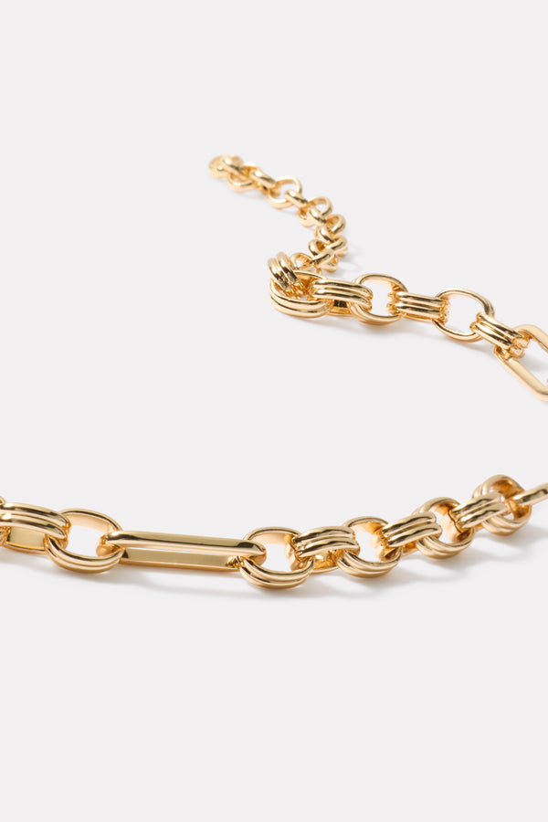 Everve Charlotte Chain Link Necklace Gold