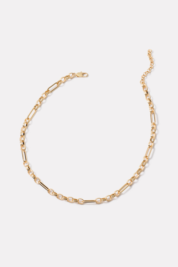 everve Charlotte Chain Link Necklace Gold