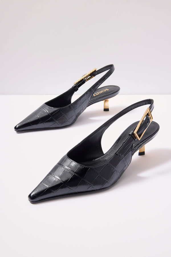 everve Ciara Pump Mid Black