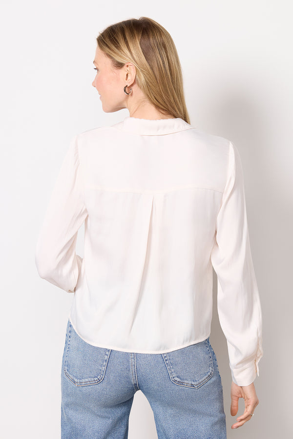 Everve Clara Silky Top Seasalt