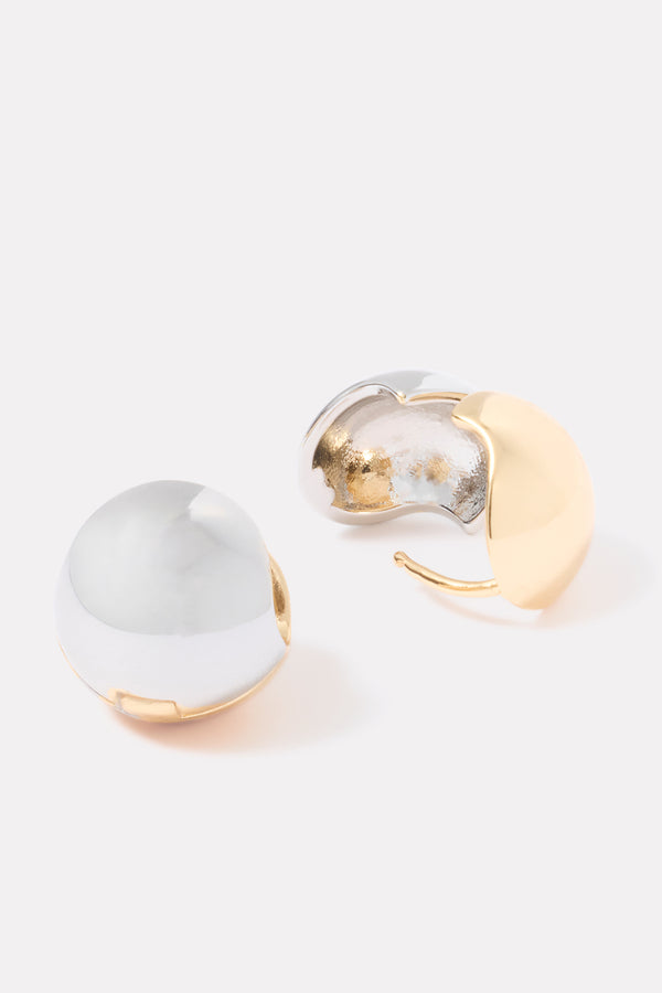 everve Clark Two Tone Earrings Gold/Silver