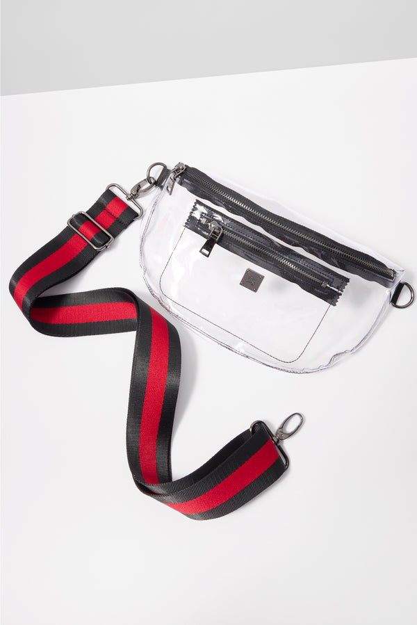 Everve Clear Stadium Bag Black/Red