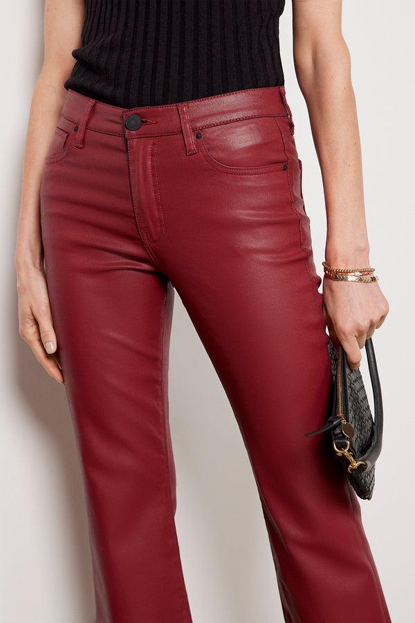 Everve Coated Kelsey Crop Boot Red