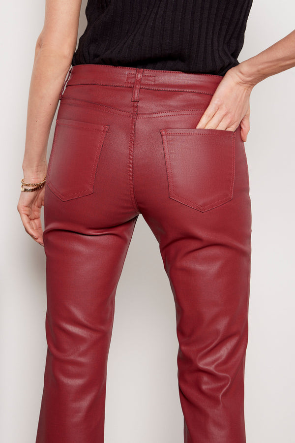 Everve Coated Kelsey Crop Boot Red