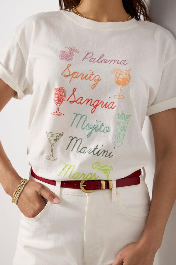 Everve Cocktails Relaxed Tee Seasalt