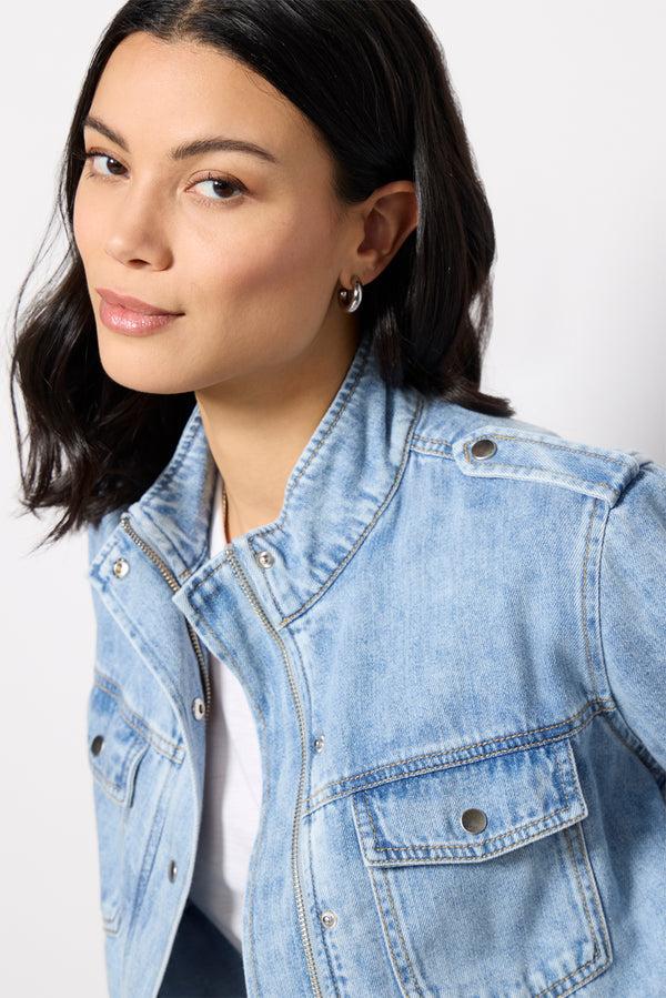 Everve Collins Denim Jacket Fadedindigo