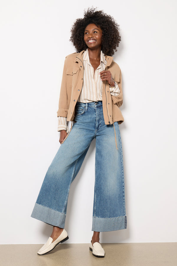 Everve Collins Double Gauze Jacket Taupe