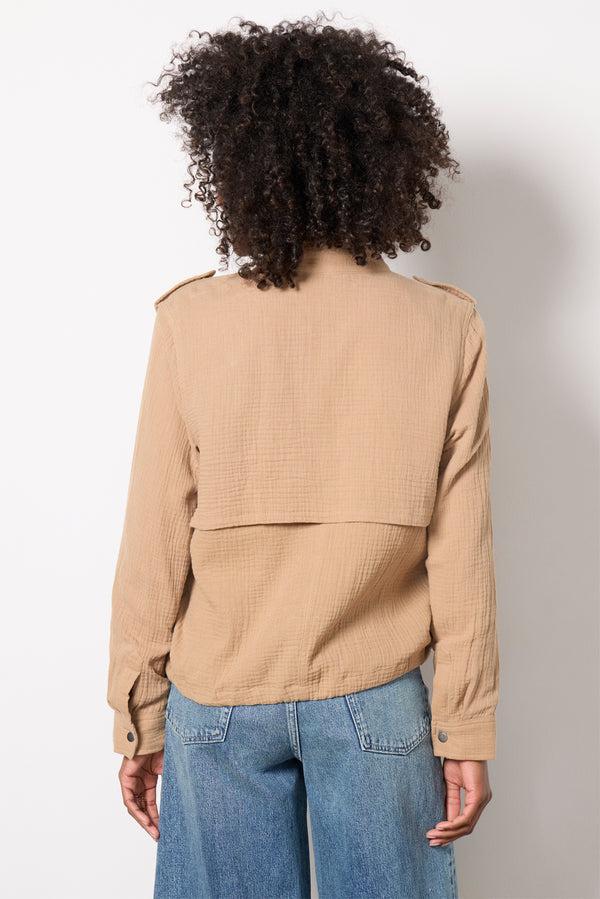 Everve Collins Double Gauze Jacket Taupe