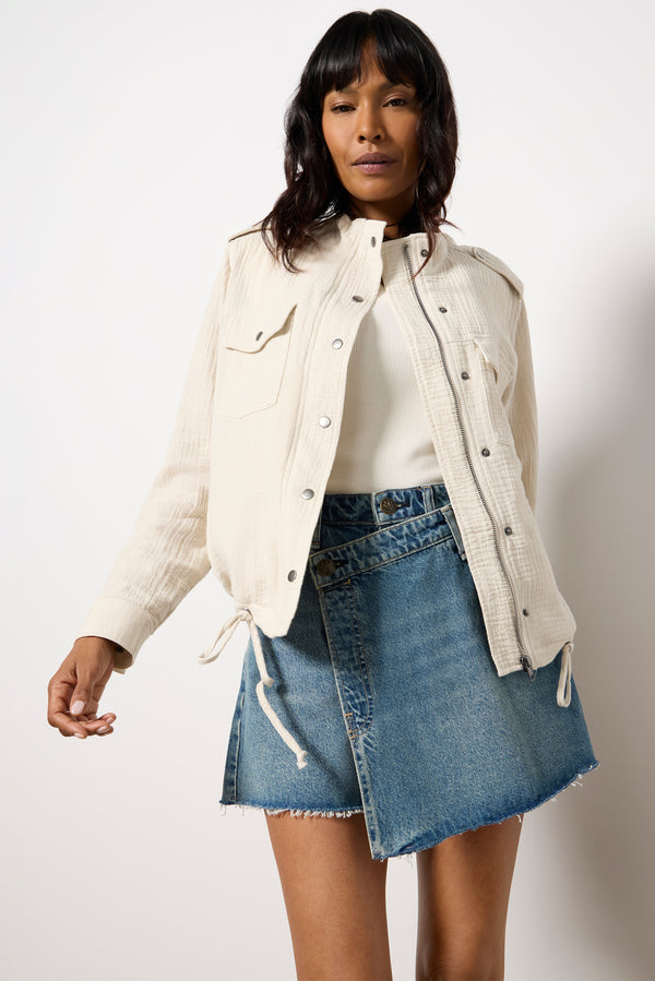 Everve Collins Gauze Jacket Oat
