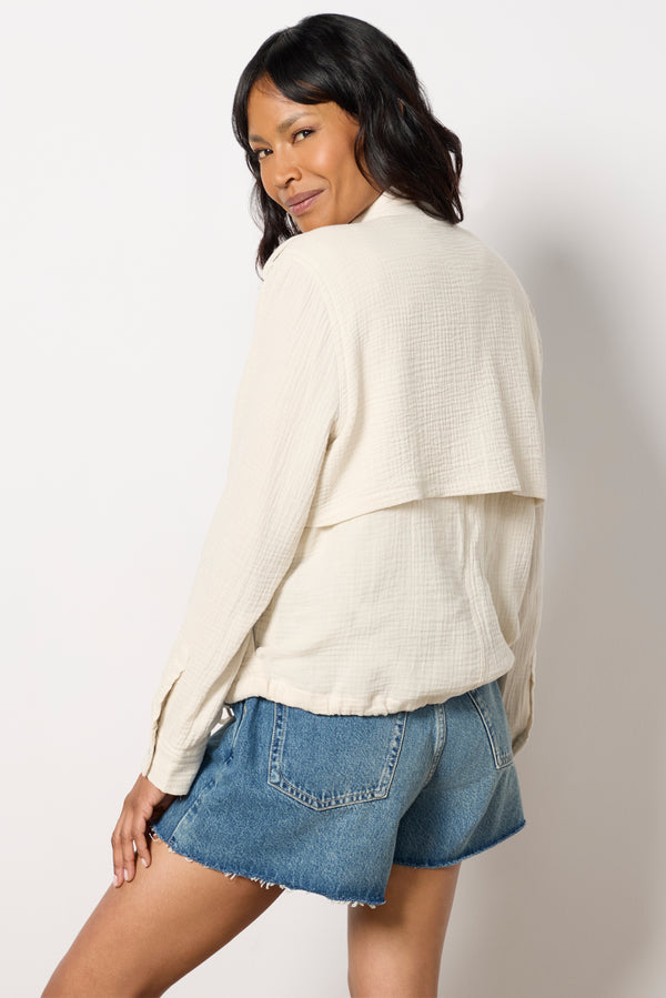 Everve Collins Gauze Jacket Oat