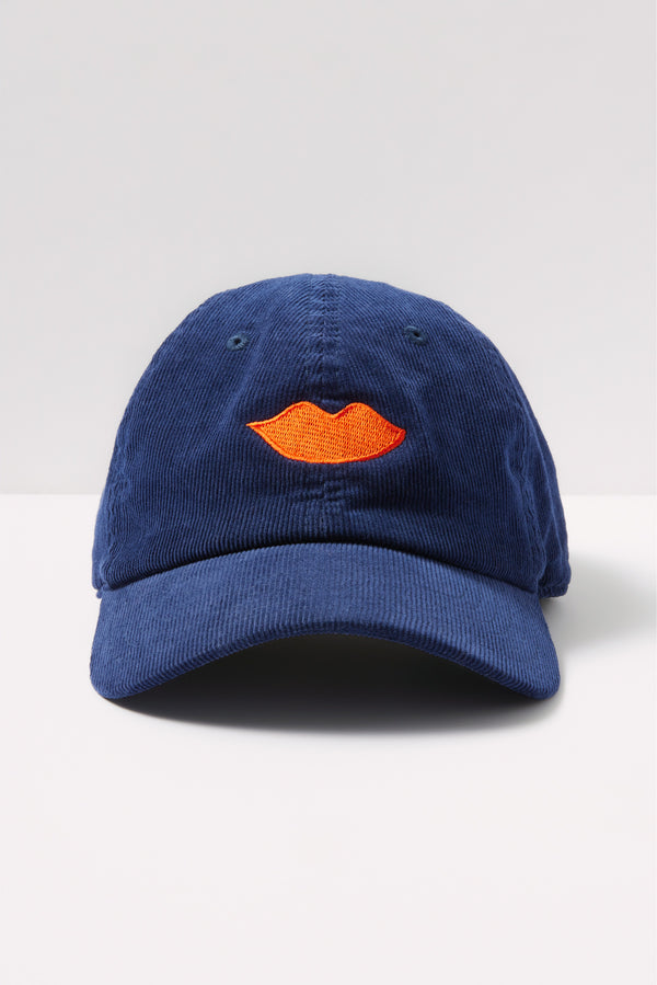 everve Corduroy Baseball Hat Navy/Poppy