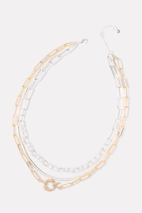 everve Corinne Layered Necklace Gold/Silver
